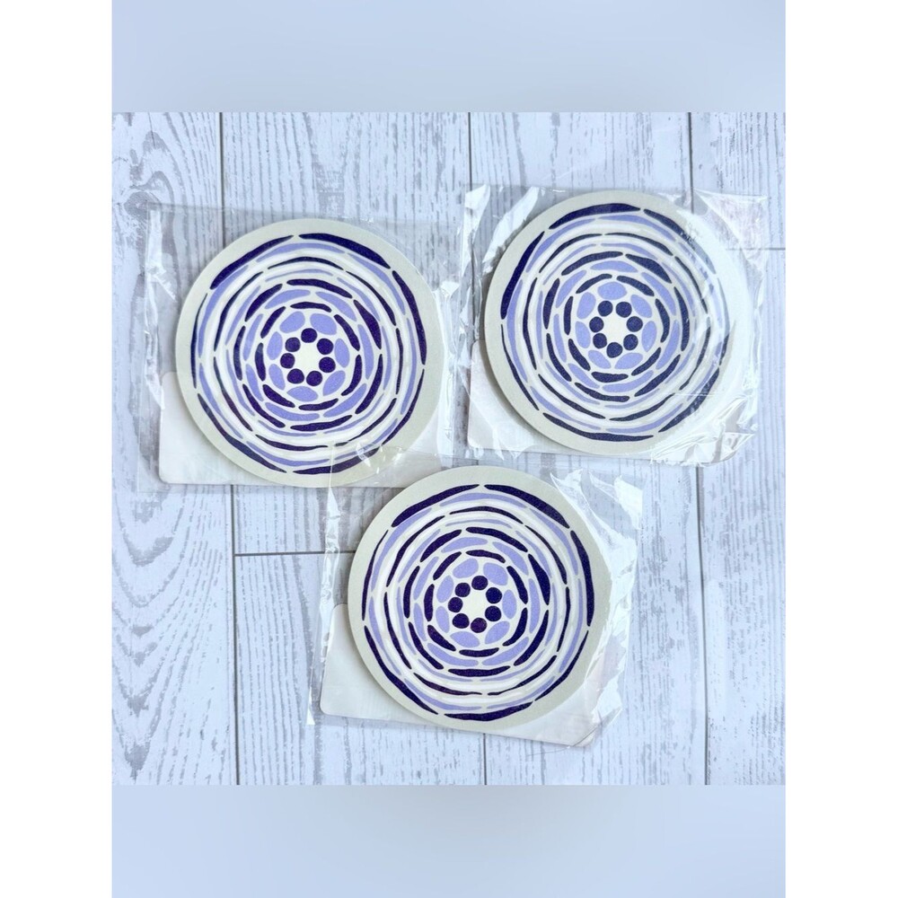 Thirty-One Purple Geo Pop Circle Manicure Nail File Bundle - Set of 3 NEW